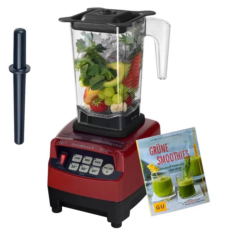 OmniBlend V TM-800A maron 1,5 L Standmixer BPA-frei mit Stößel und Gratis Beigabe Buch "Grüne Smoothies"