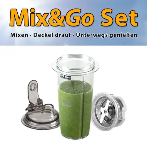 OmniBlend Mix&Go Set. Mixen, Deckel drauf. Unterwegs genießen.