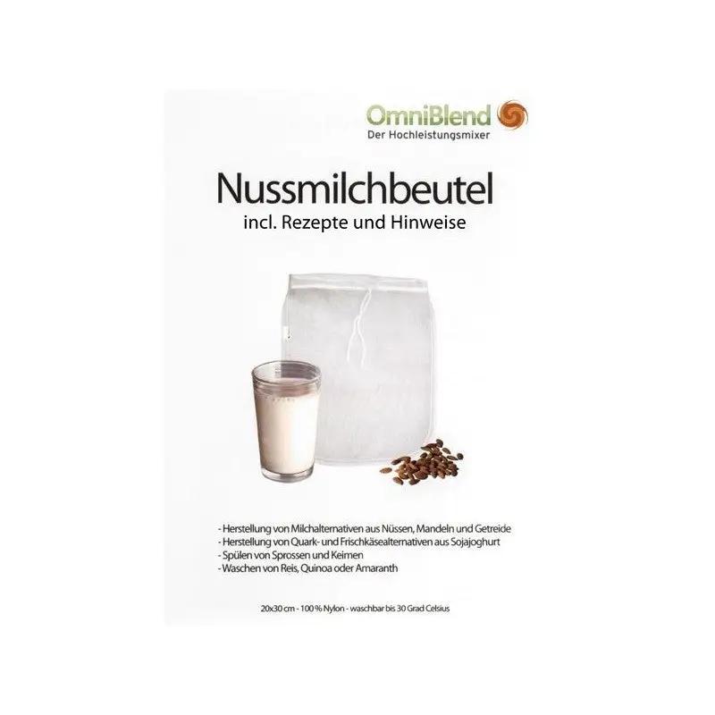 Nussmilch-Beutel Rezepte- und Hinweisblatt